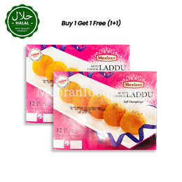MEZBAN Moti Choor Laddu (Sweet Balls) (1+1) (24pcs) / 모티 츄르라두(할랄 간식)