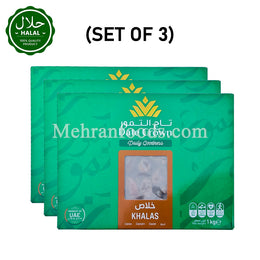 DATE CROWN Khalas Dates 1kg Pack Front View