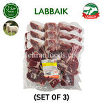 Close-up of juicy LABBAIK lamb boneless meat cubes ready for cooking