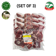 LABBAIK Halal Fresh Lamb Boneless Meat (Square Cut) Cubes 800g (Set of 3) 2400g / 뼈없는 양고기