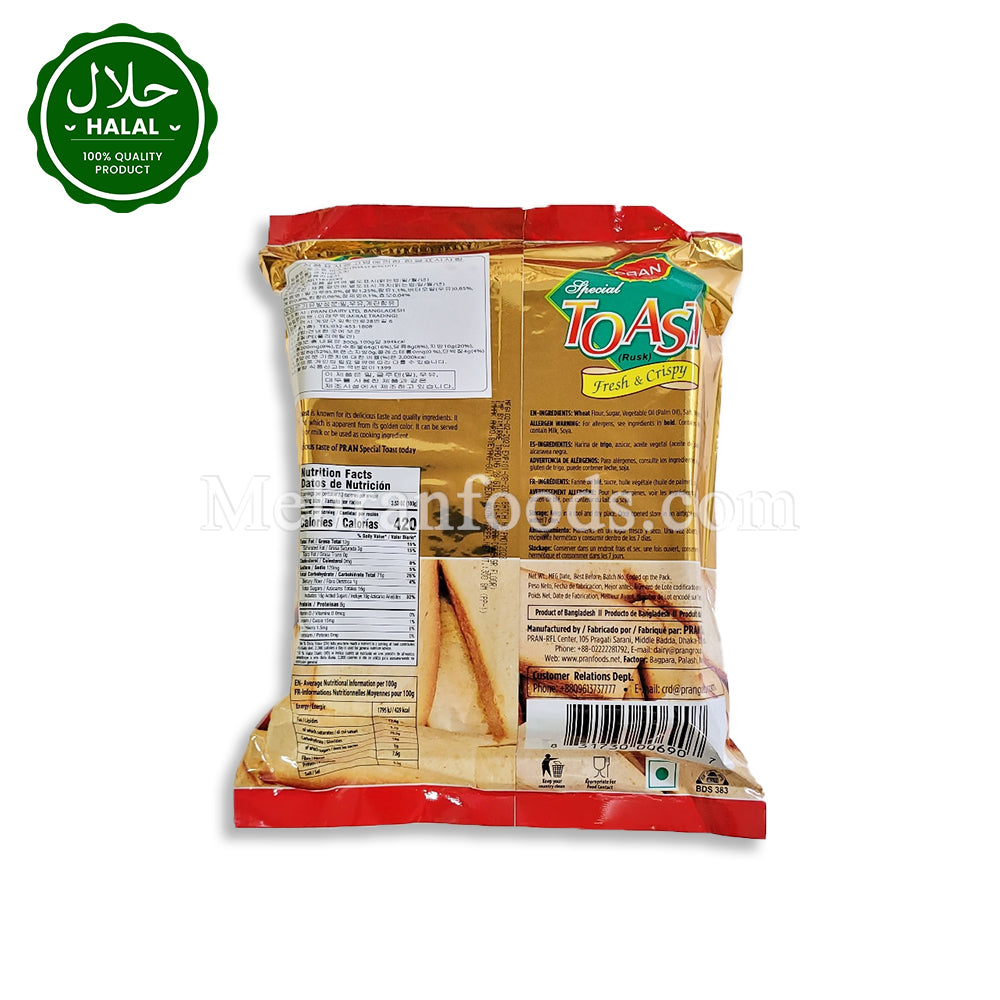 PRAN Special Toast Rusk 300g | Crispy Tea-Time Snack in Korea – Mehran ...