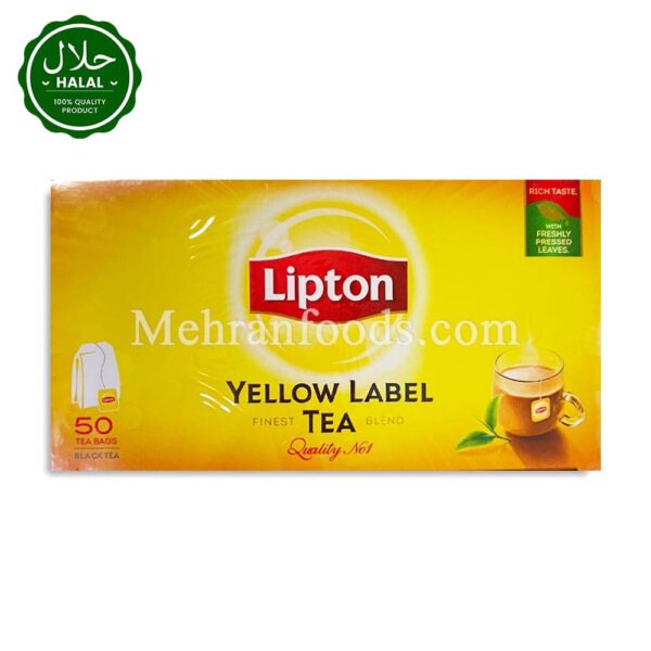 Mehran Tea Lipton Yellow Label Tea Bags 100g | Black Tea 50pcs in Korea – Mehran ...