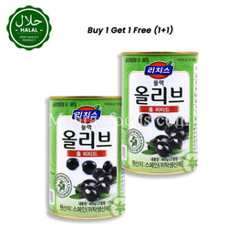 RICHIS ブラックオリーブ（種抜きホール）405g（1+1）910g RICHIS ブラックオリーブホール