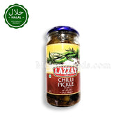 LAZZAT Chilli Pickle In Oil 330g Jar Front View