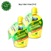 Bottle of POLENGHI Lazy Lemon Juice 200ml (1+1) 400ml on white background