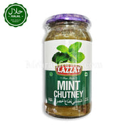 LAZZAT Mint Chutney 340g Bottle Front View