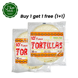 Fresh2Go Tortilla Bread (Roti) 10 Inch (12pcs) (1+1) 1536g 또띠아 10인치