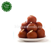 달콤한 YUMKEENZ Gulab Jamun 인도 과자 클로즈업