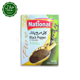 National Black Pepper Powder 100g Pack Front