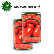 GOLDEN TUSCANY Peeled Plum Tomatoes 400g Pack Front