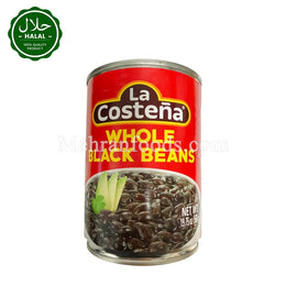 LACOSTENA Whole Black Beans 560g Can Front View