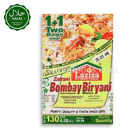 Laziza Zafrani Bombay Biryani Masala 130g pack front view