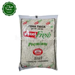 PATEL Poha Mota 500g Indian flattened rice pack
