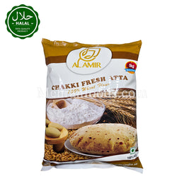 ALAMIR Fresh Chakki Atta 5kg whole wheat flour pack