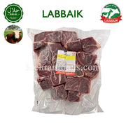 Fresh halal boneless beef cubes for curry and stew