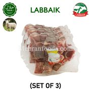 LABBAIK Halal Fresh Lamb Boneless Meat (Square Cut) Cubes (Australia) 800g (Set of 3) 2400g / 뼈없는 양고기