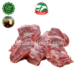 LABBAIK Halal Fresh Beef Khalbi (Chest Part With Bone) Meat 1kg / 소 갈비 (뼈 포함)