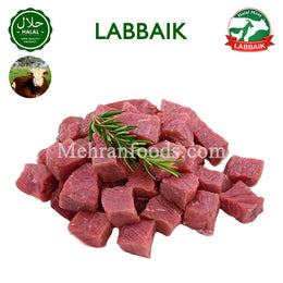LABBAIK halal beef boneless cubes square cut 800g
