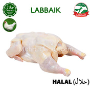 LABBAIK Halal Fresh Whole Chicken Meat (With Skin) 1000g / 통닭(껍질있음)