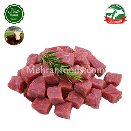 LABBAIK Halal Beef Boneless Meat (Square Cut) Cubes 800g / 뼈 없는 소고기