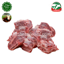 LABBAIK Halal Fresh Beef Khalbi (Chest Part With Bone) Meat 1kg / 소 갈비 (뼈 포함)