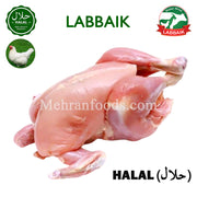 LABBAIK Halal Fresh Whole Chicken Meat (Skinless) 900g / 통닭(껍질없음)