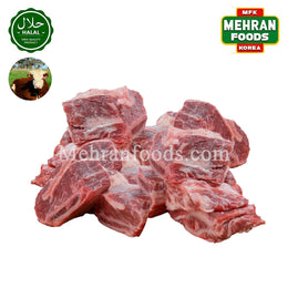 LABBAIK Halal Fresh Beef Khalbi (Chest Part With Bone) Meat 1kg / 소 갈비 (뼈 포함)