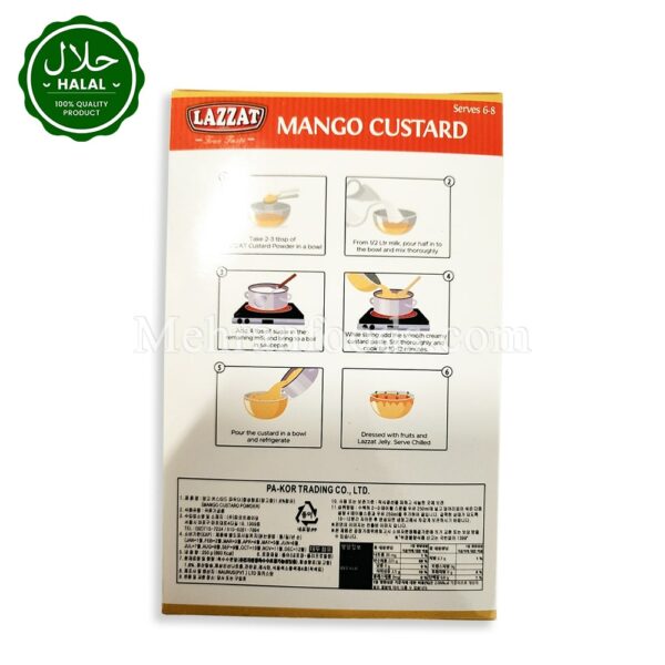 LAZZAT Vanilla Custard Powder 250g 바닐라 커스타드 파우더